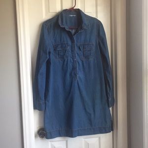 Denim long sleeve dress